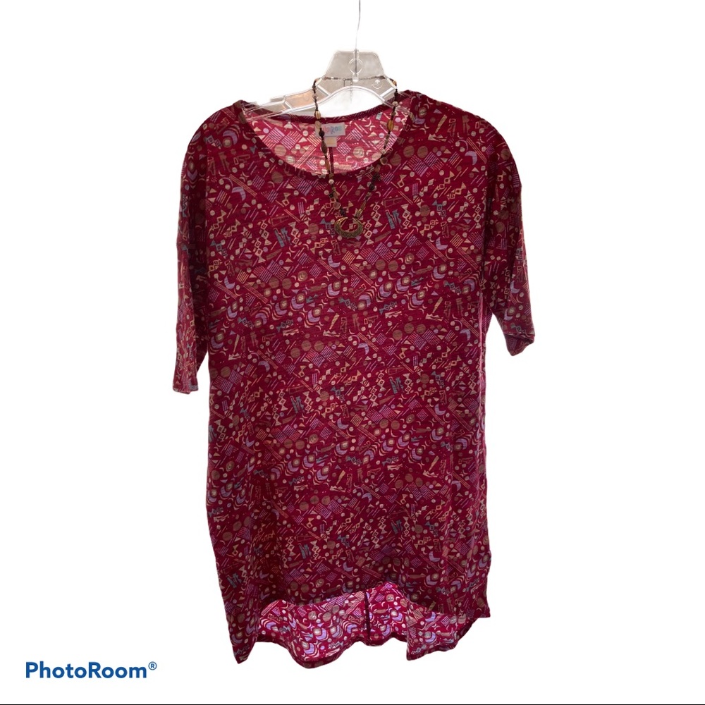 LuLaRoe Fun Night out Maroon Top